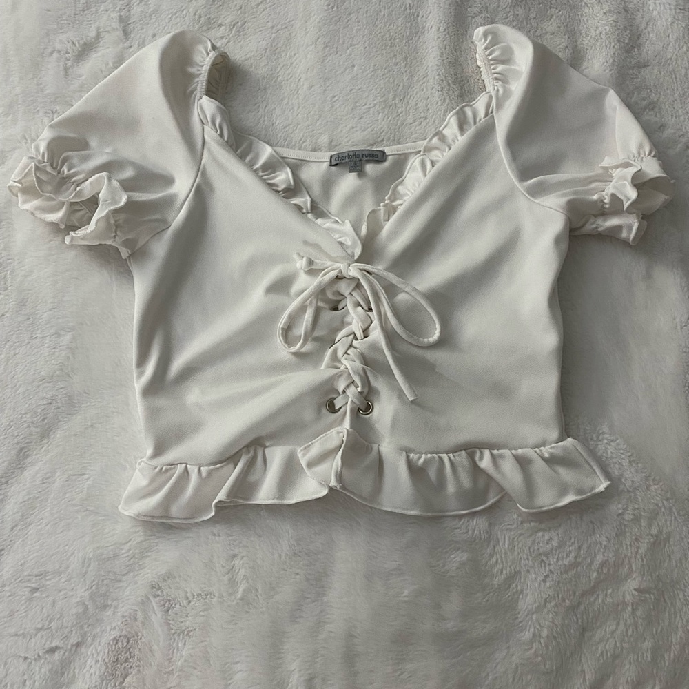 White crop top